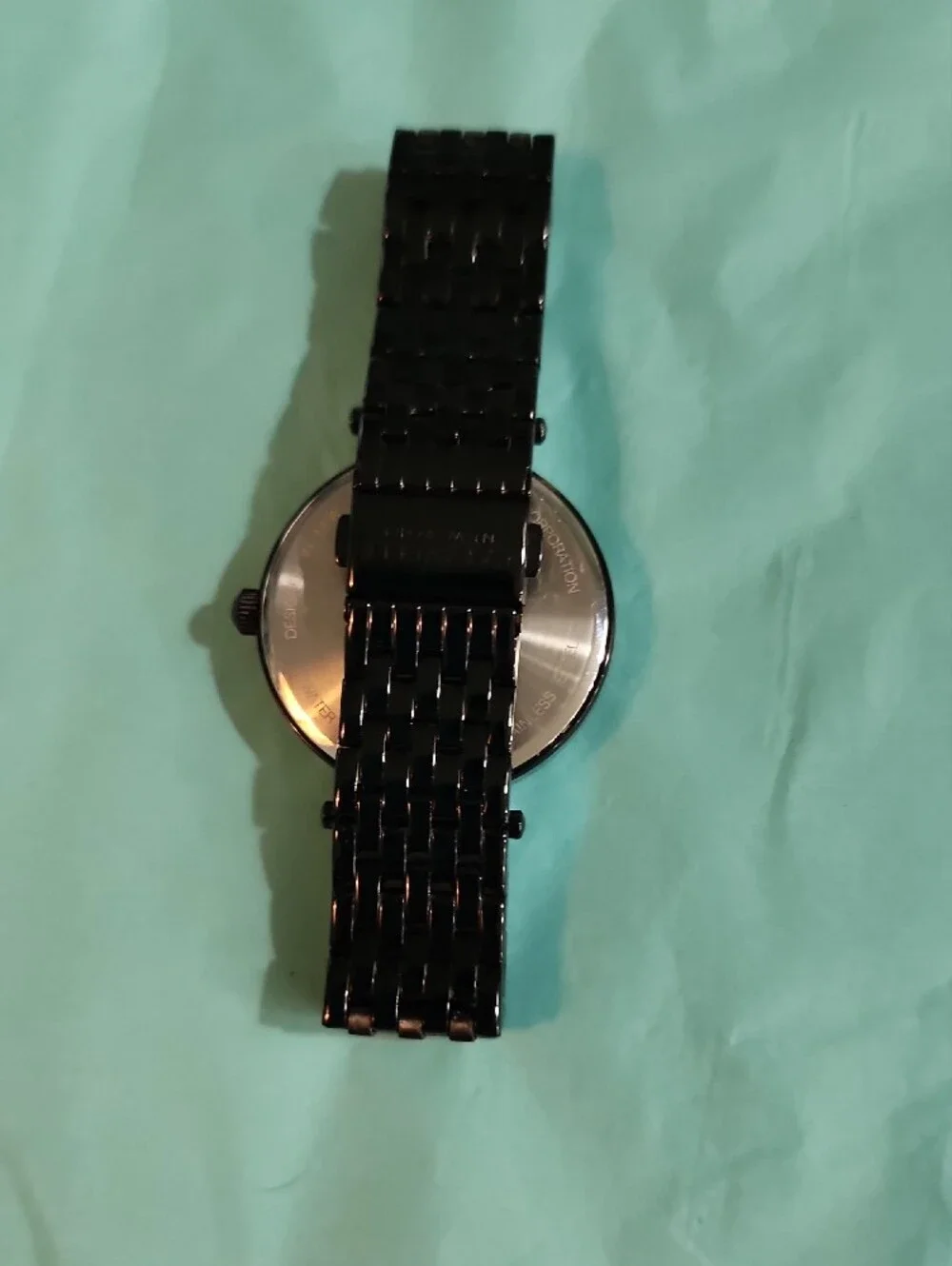 Caravelle New York Women's Black Crystal Dial Bracelet Watch